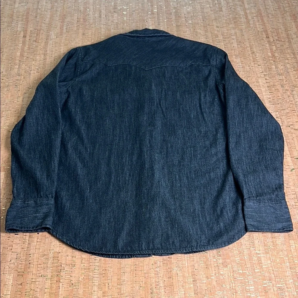 Lauren by Ralph Lauren Denim Pearl Snap Shirt Large - Picture 11 of 11